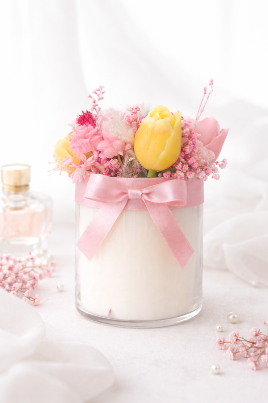Heavenly Blush Candle Bouquet (24-Ounces)